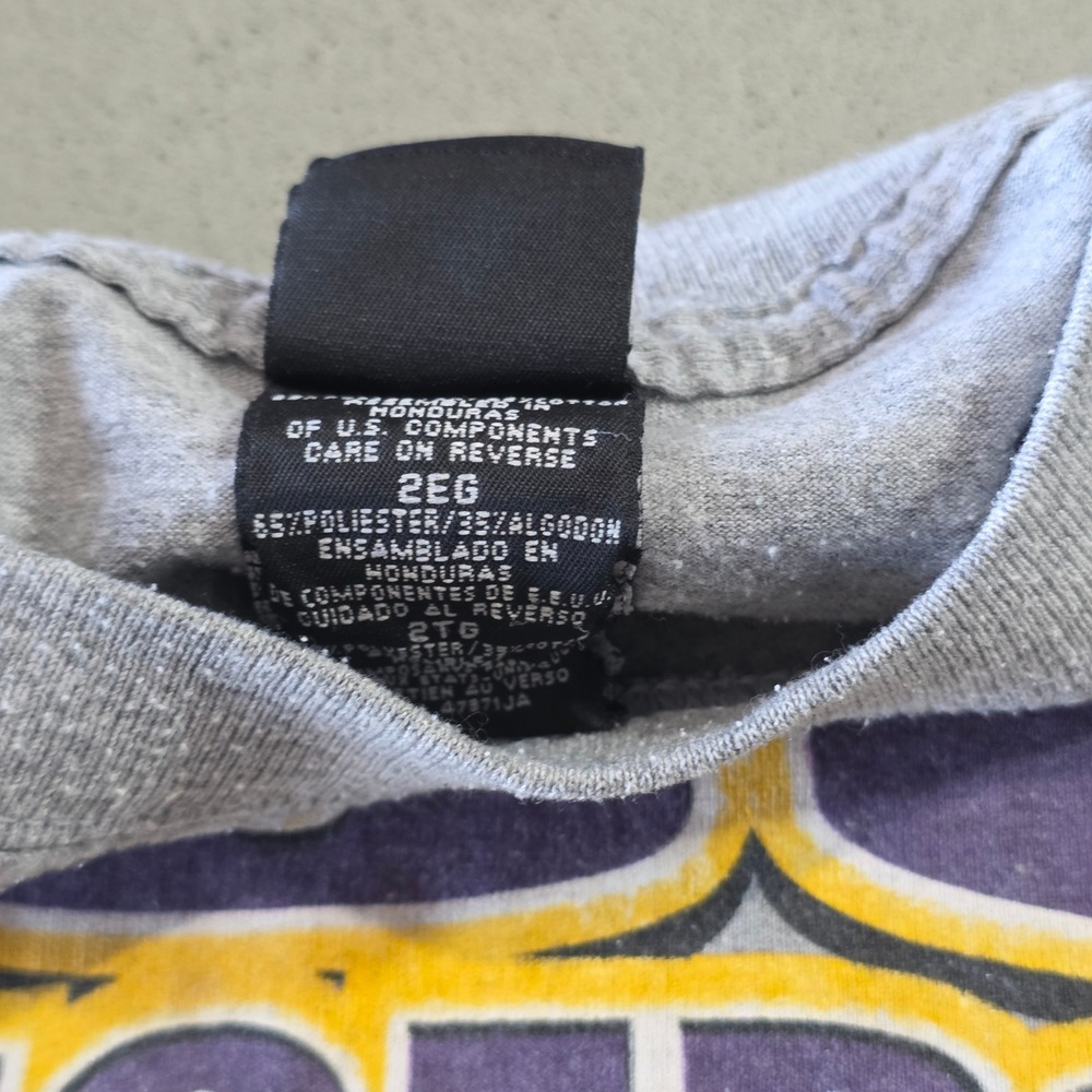 Starter LSU Tigers 2003 National Champions T-Shirt Gray Mens 2XL Sugar Bowl NCAA - Picture 8 of 9